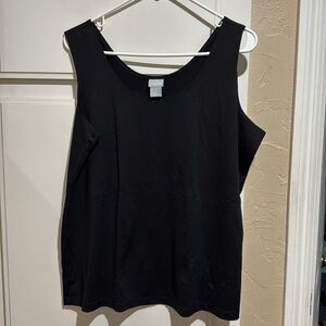 Chico’s Womens size 3 (similar to 1x)black tank, worn 1x